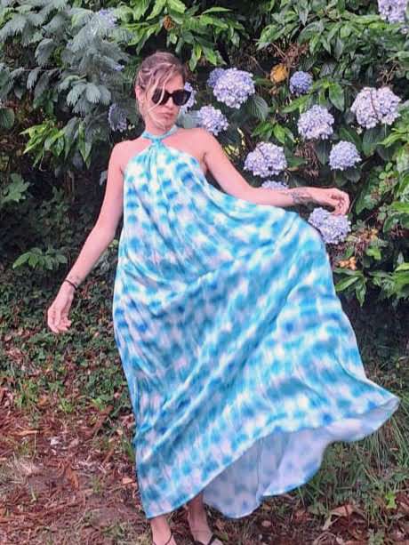 Blue Tie Dye Dress