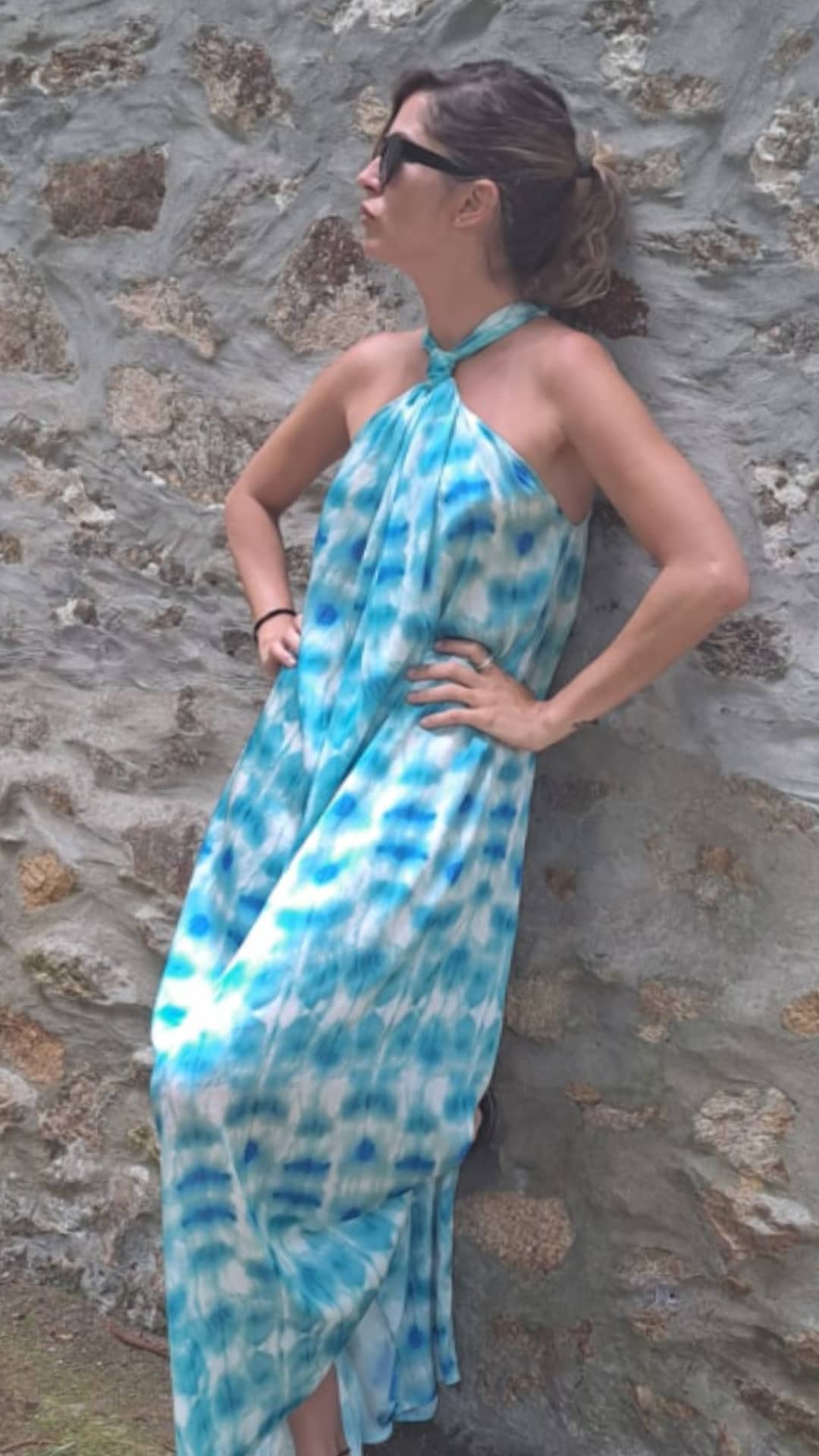 Blue Tie Dye Dress