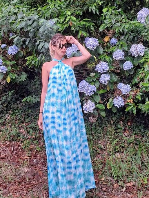 Blue Tie Dye Dress