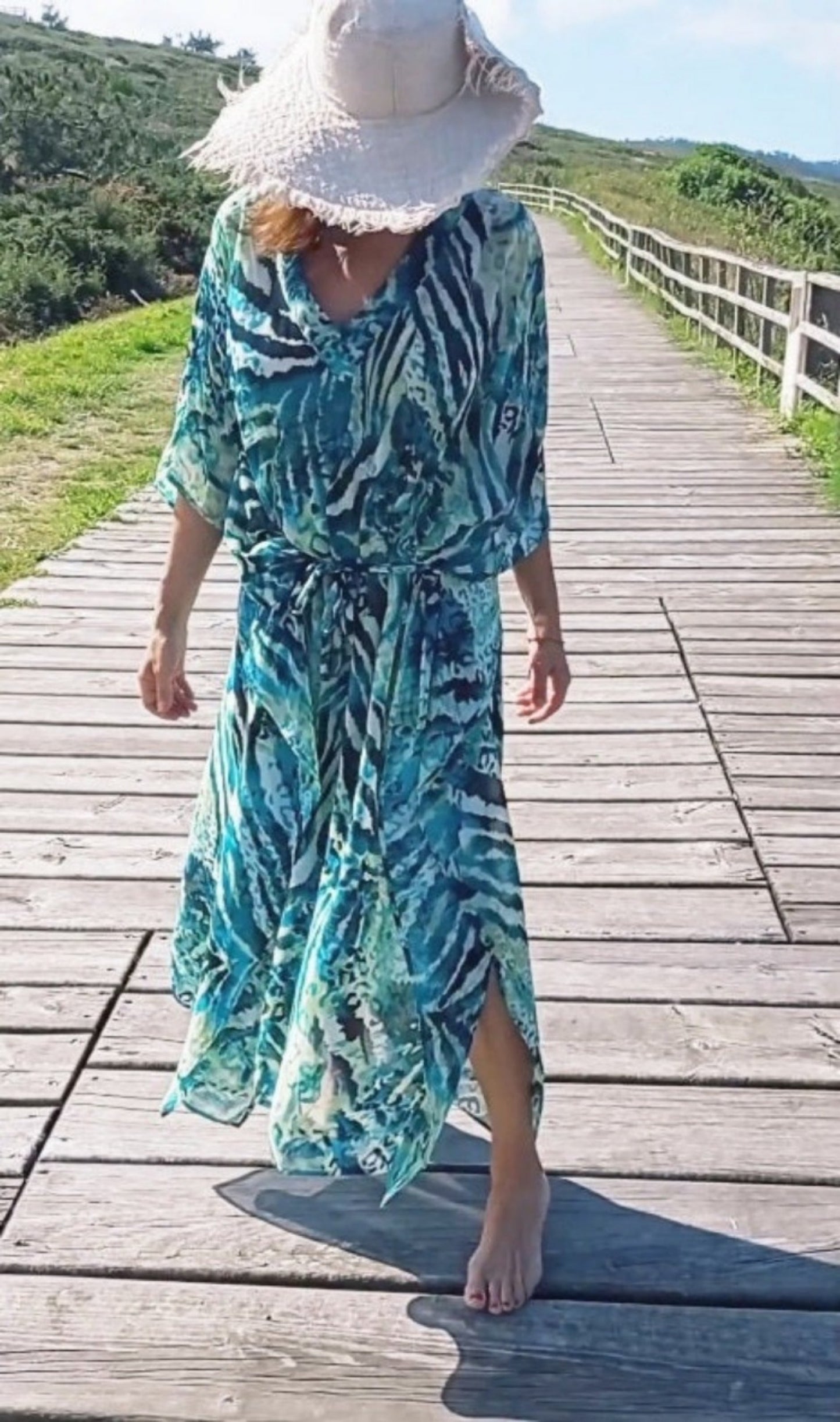 Kaftan Green Zebra