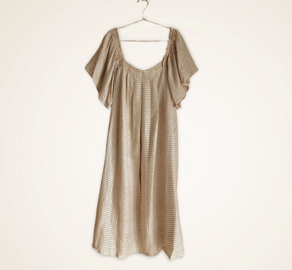 Beige Silk Dress