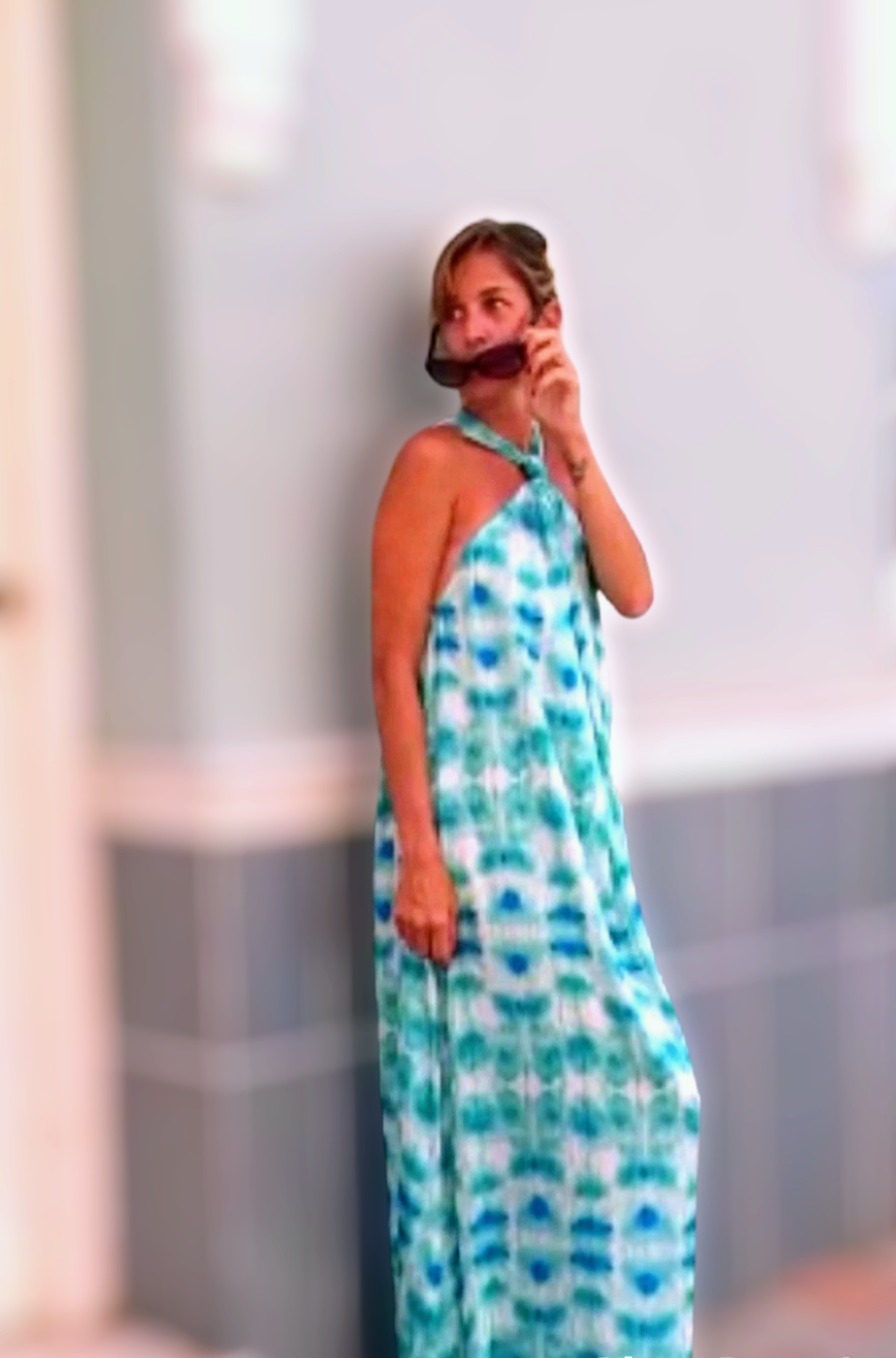 Blue Tie Dye Dress