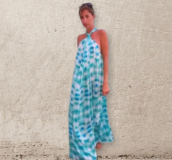 Blue Tie Dye Dress