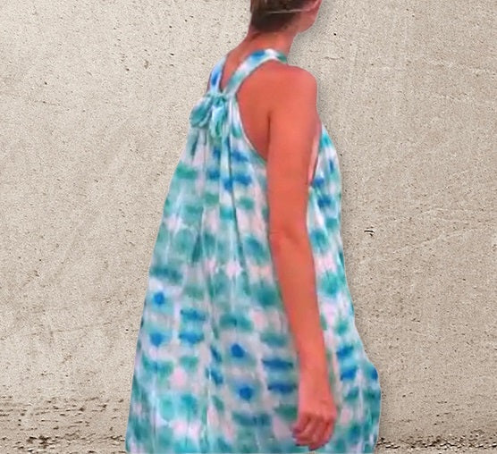 Blue Tie Dye Dress