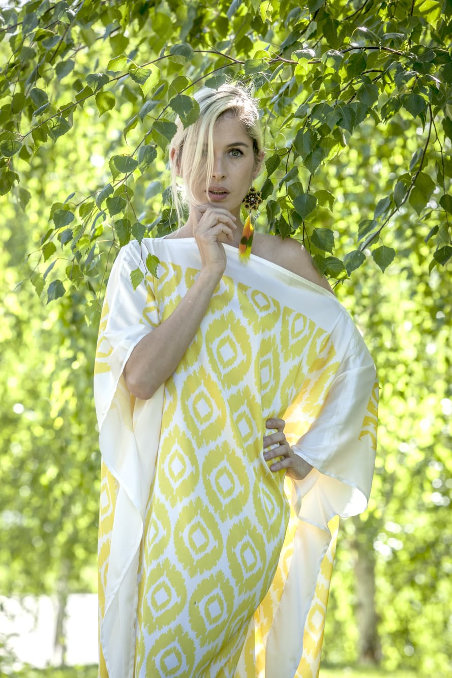 Kaftan Étnico Amarillo