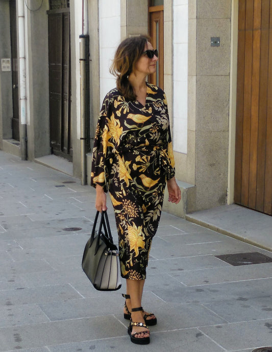 Oriental Print Dress