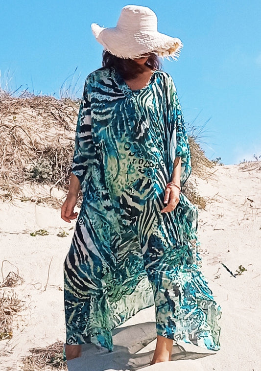 Kaftan Green Zebra